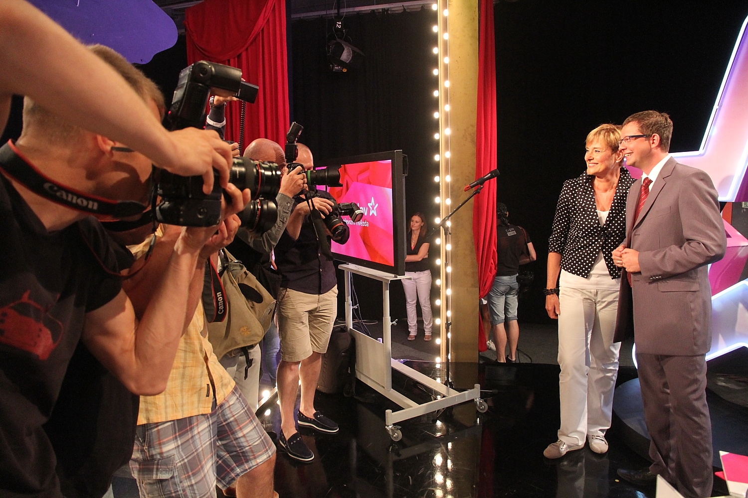 První tisková konference TV Barrandova s Jaromírem Soukupem