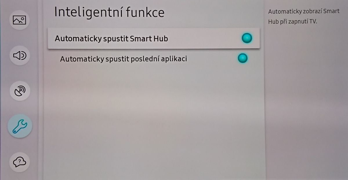 Samsung QLED - menu nastavení