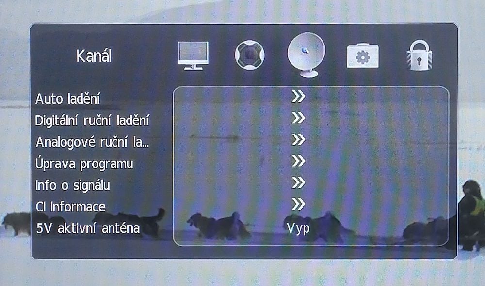 Sencor SLE 3257TCS - Menu nastavení