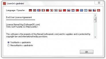 <p>Při instalaci si hned můžete vybrat jazyk aplikace</p>