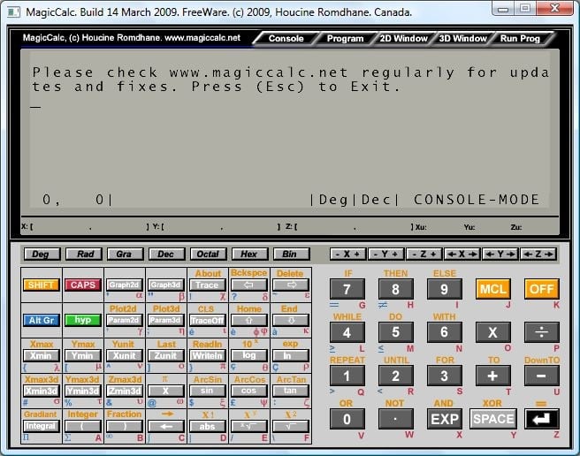 Magic Calculator - interface připomíná starší kapesní kalkulačky