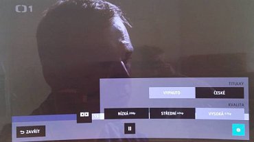 Televizor v HbbTV excelentně ukazoval i na prostém rozlišení 576p!