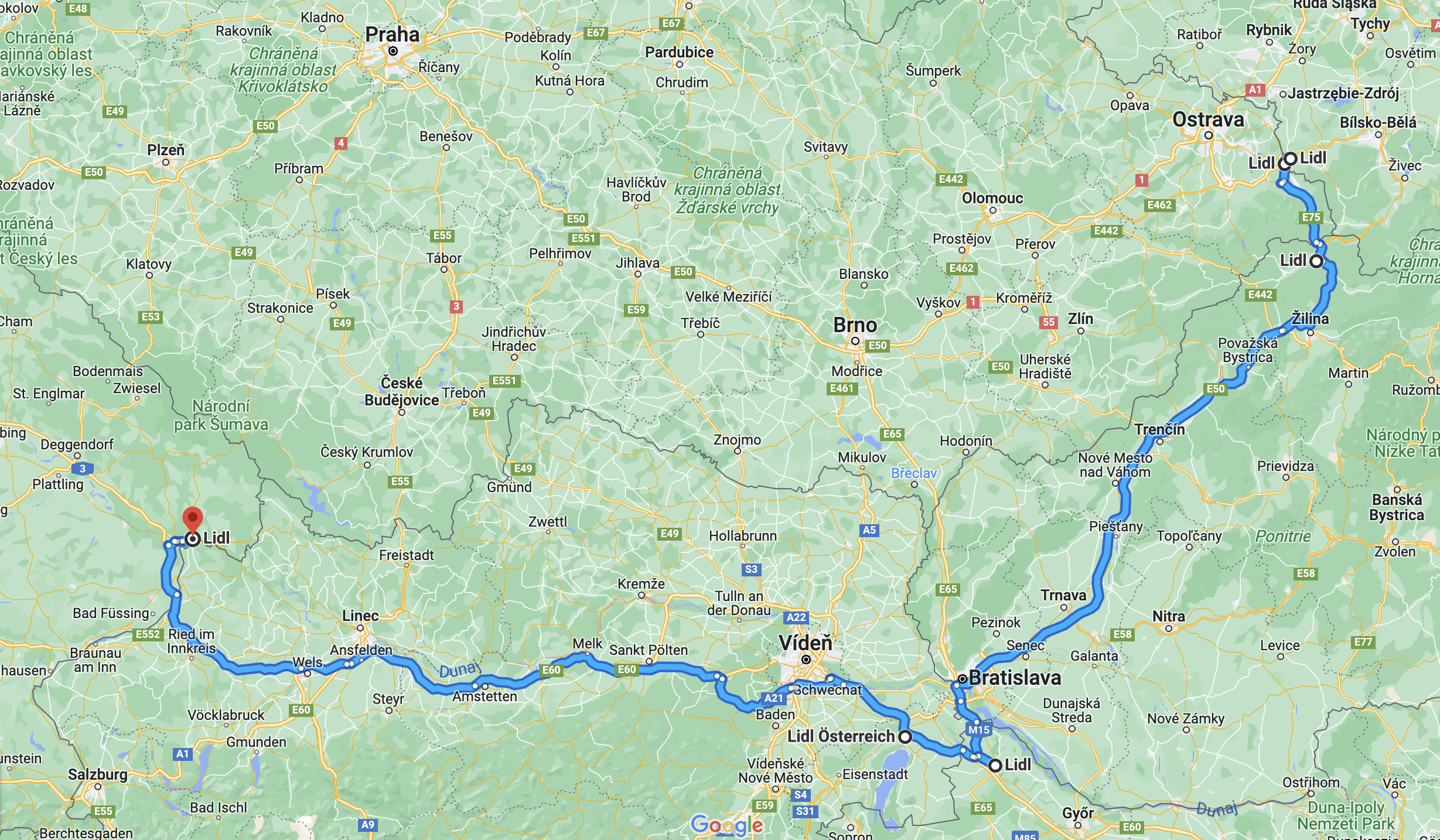 Mapa testu cen potravin a cen pohonných hmot. (30. 3. 2023)