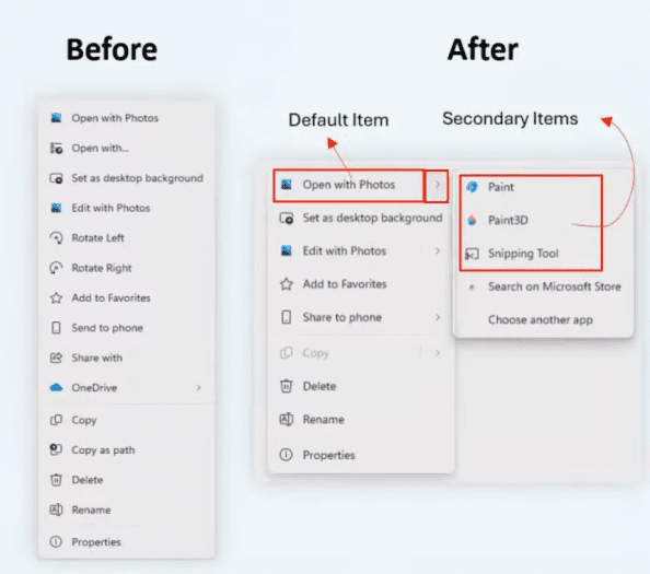 Windows 11 kontextové menu