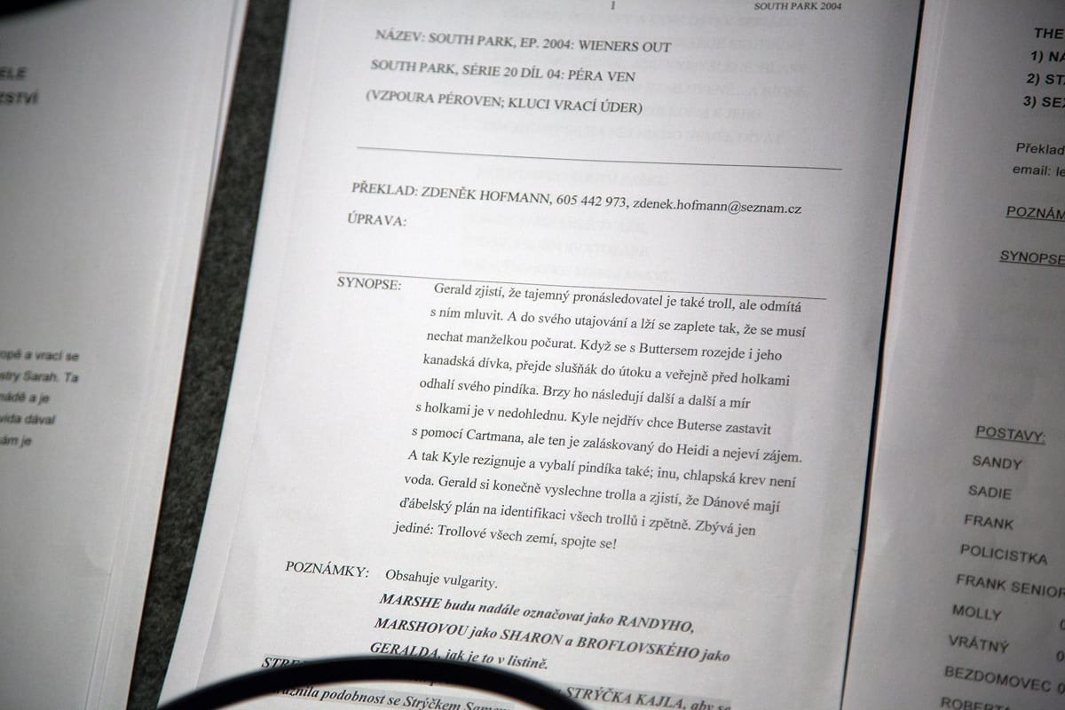 Dabing dvacáté série animovaného seriálu South Park