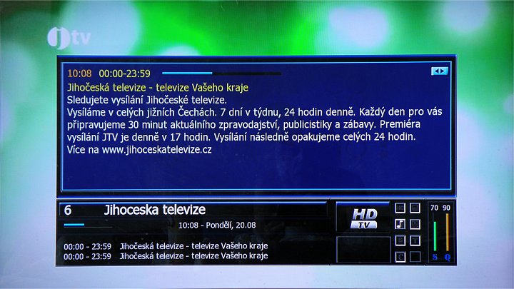 Dálkový příjem - Praha, 20. srpna 2012