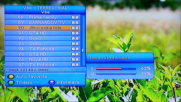 Dálkový příjem - Praha, 20. srpna 2012