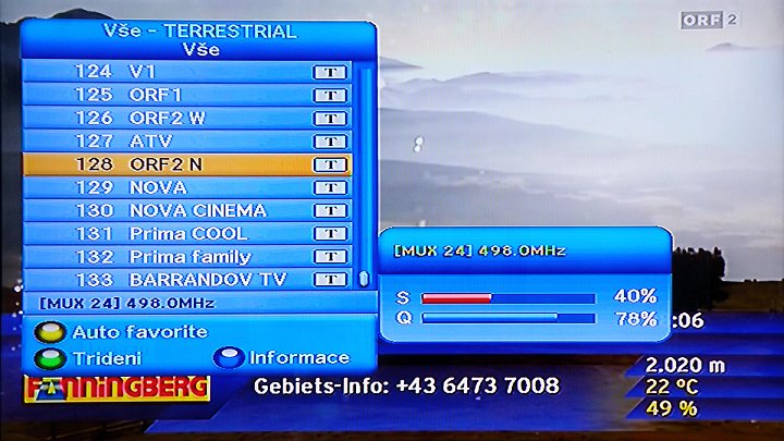 Dálkový příjem - Praha, 20. srpna 2012