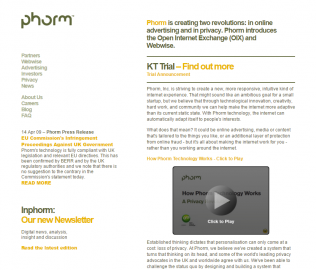 Phorm.com v roce 2009