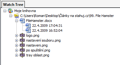 <p>Knihovna spolu s umístěním a verzovanými soubory ve složce</p>