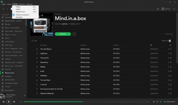 Spotify už je v češtině