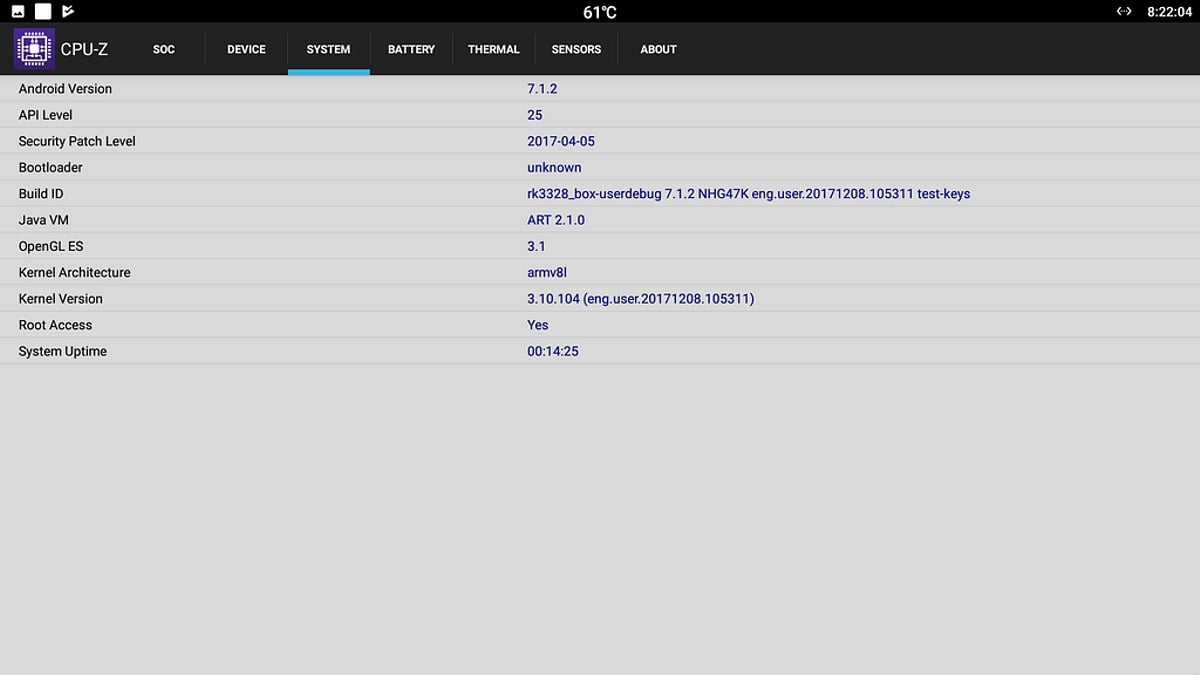 Benchmarky, Root Check, DRM info