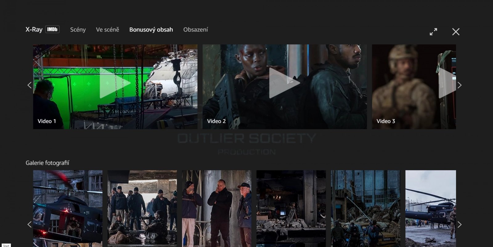 Funkce X-Ray v Amazon Prime Video