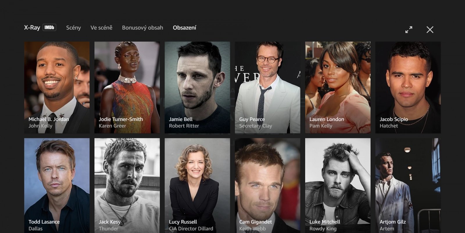 Funkce X-Ray v Amazon Prime Video