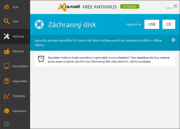 Jedním z nových nástrojů je vytvoření záchranného disku