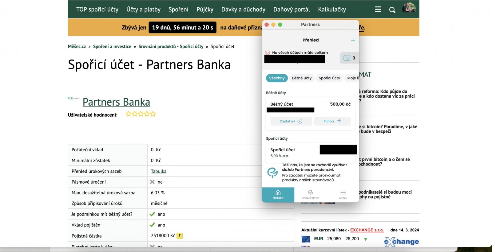 Mobilní aplikace Partners Banky funguje i na Macu s procesory "M". (14. 3. 2024)