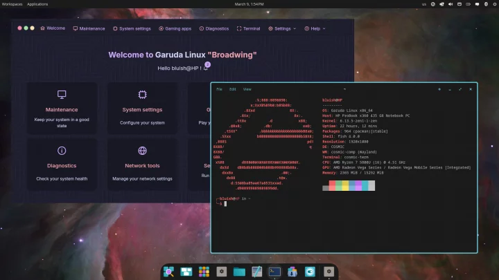 Garuda Linux COSMIC Edition