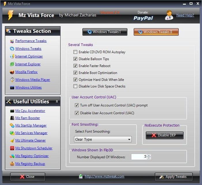 <p>Mz Vista Force - optimalizuj Windows Vista</p>