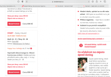 Snímek z 10.7.2021. Došlo ke změně ceny a věkové kategorie.