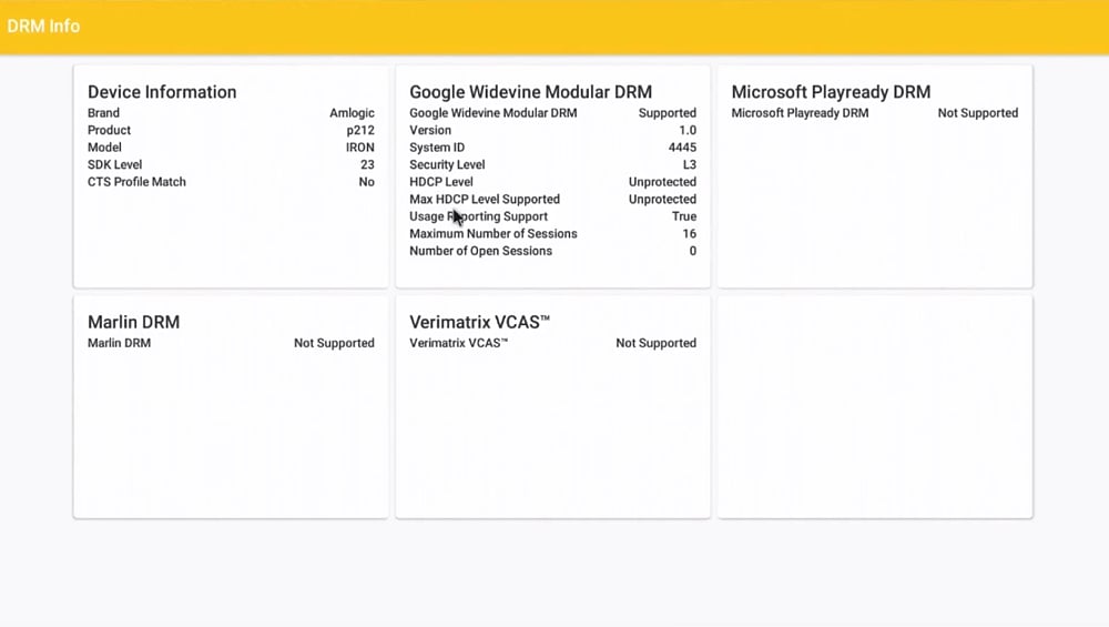 Benchmarky a DRM info