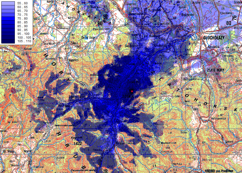 Jeseník - Zlatý Chlum (kanál 41)