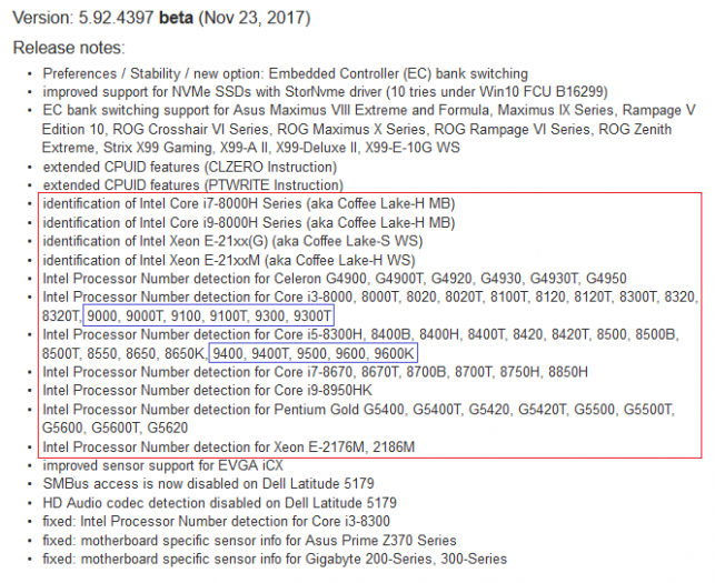 Nové procesory Intelu v changelogu AIDA64 5.92.4397 beta