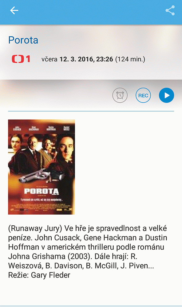 O2 TV v mobilu, zpětné přehrání