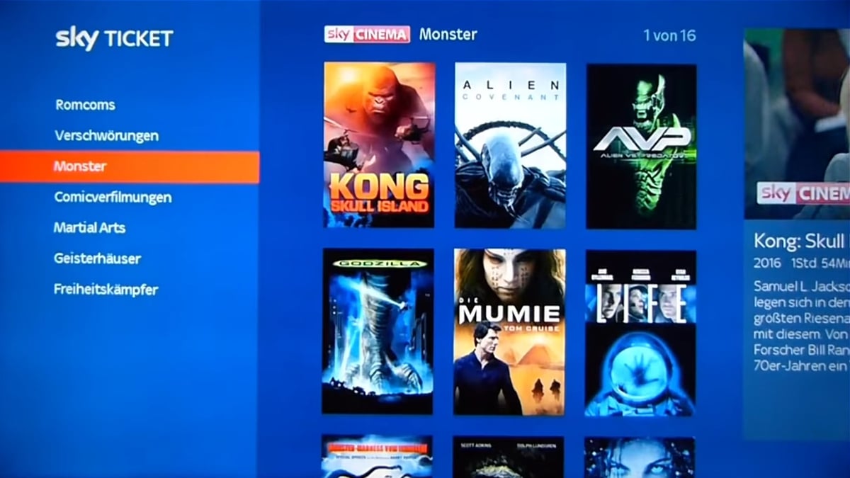 Sky Ticket – balíčky Sky Cinema a Supersport