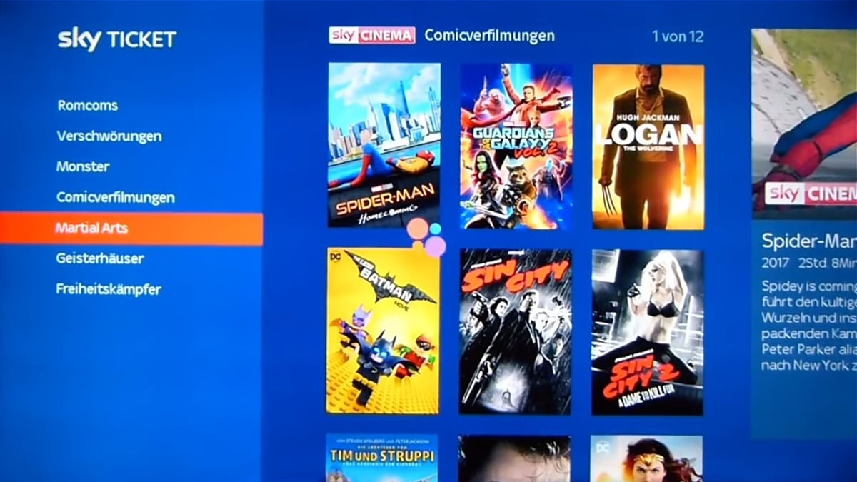 Sky Ticket – balíčky Sky Cinema a Supersport