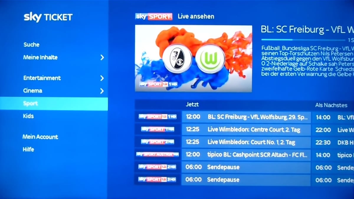 Sky Ticket – balíčky Sky Cinema a Supersport