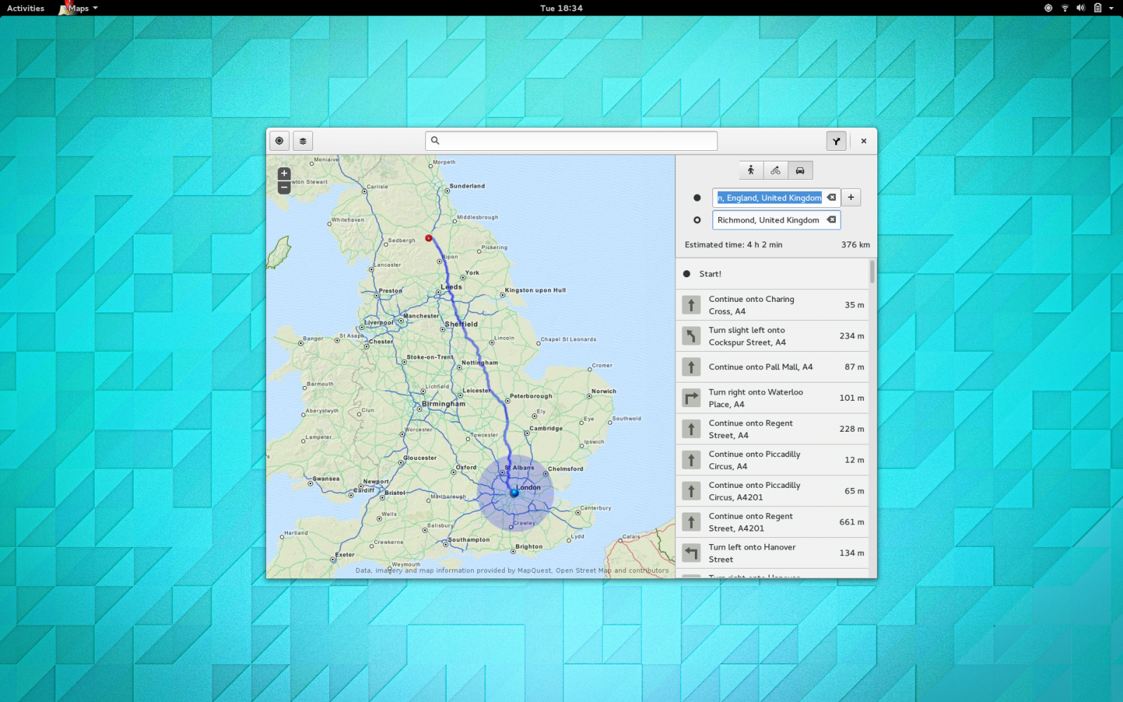 Mapová aplikace už umí plánovat trasy díky API GraphHopper.
