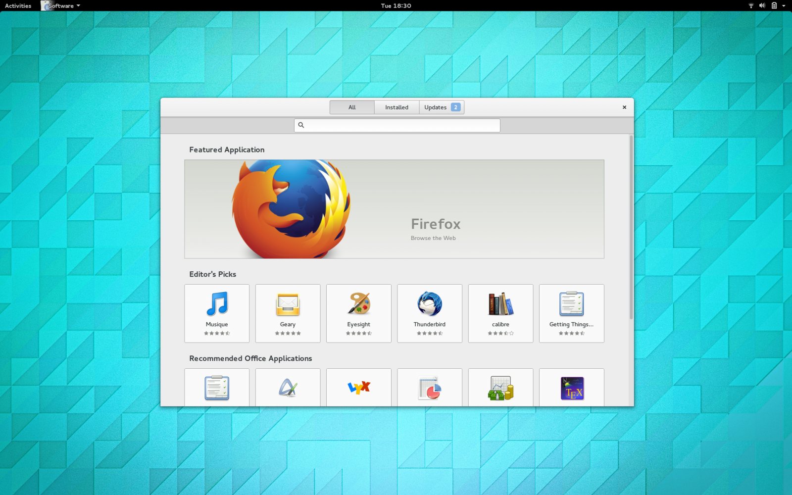 Redesignu se dočkala také hlavní obrazovka Softwarového centra.