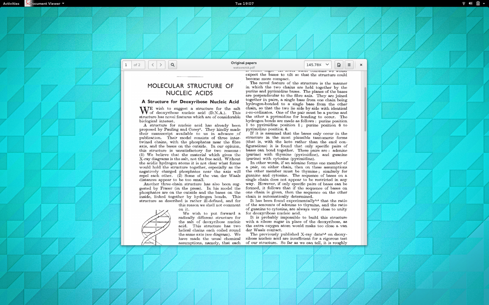 Prohlížeč dokumentů Evince následuje příbuzné aplikace a spojuje hlavičku okna s nástrojovou lištou.