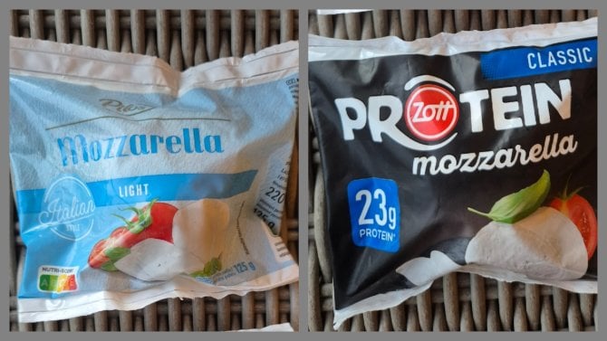 Mozzarella light a protein, obsah bílkovin