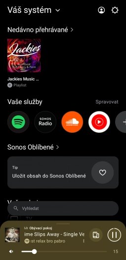 Mobilní aplikace Sonos