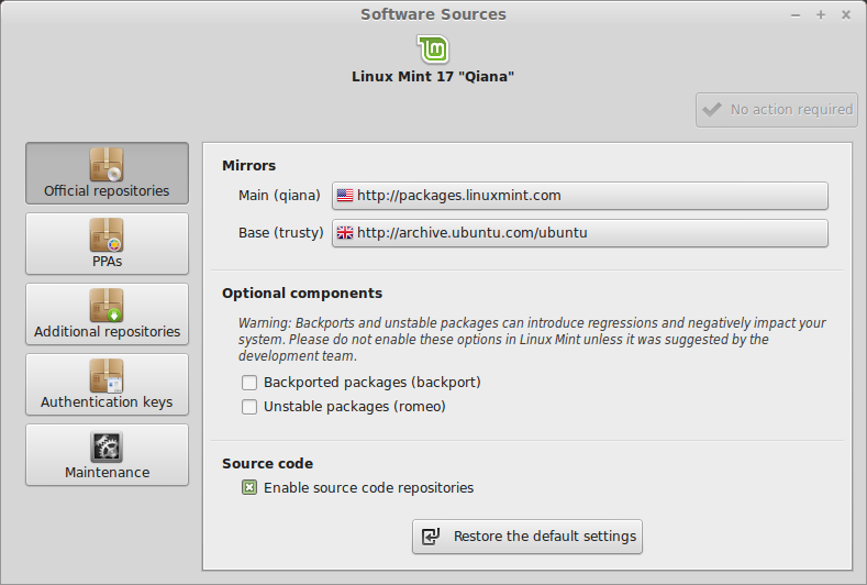 Linux Mint 17 Qiana (MATE)