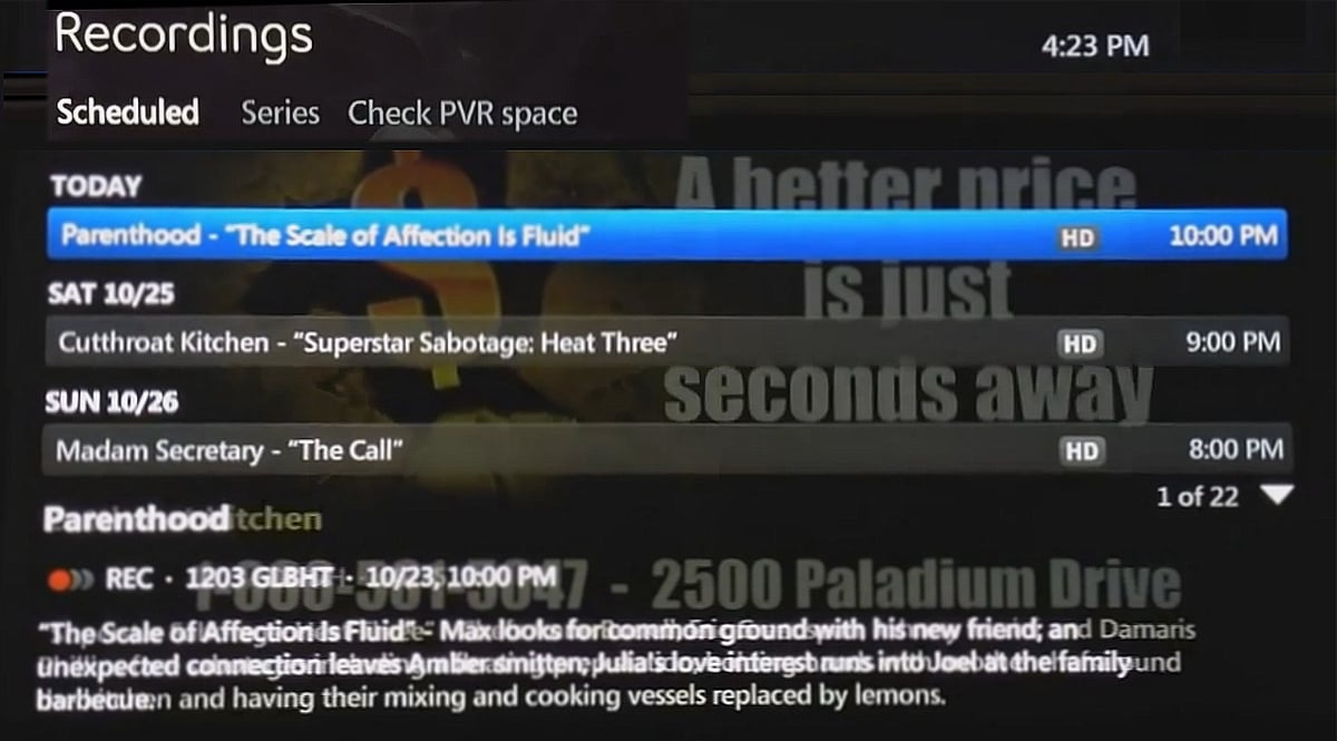 Nahrávání a PVR služby Bell Fibe