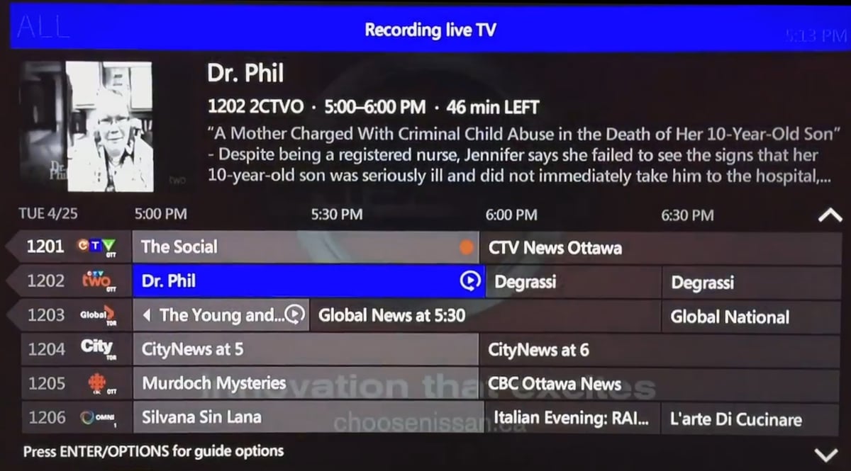 Nahrávání a PVR služby Bell Fibe