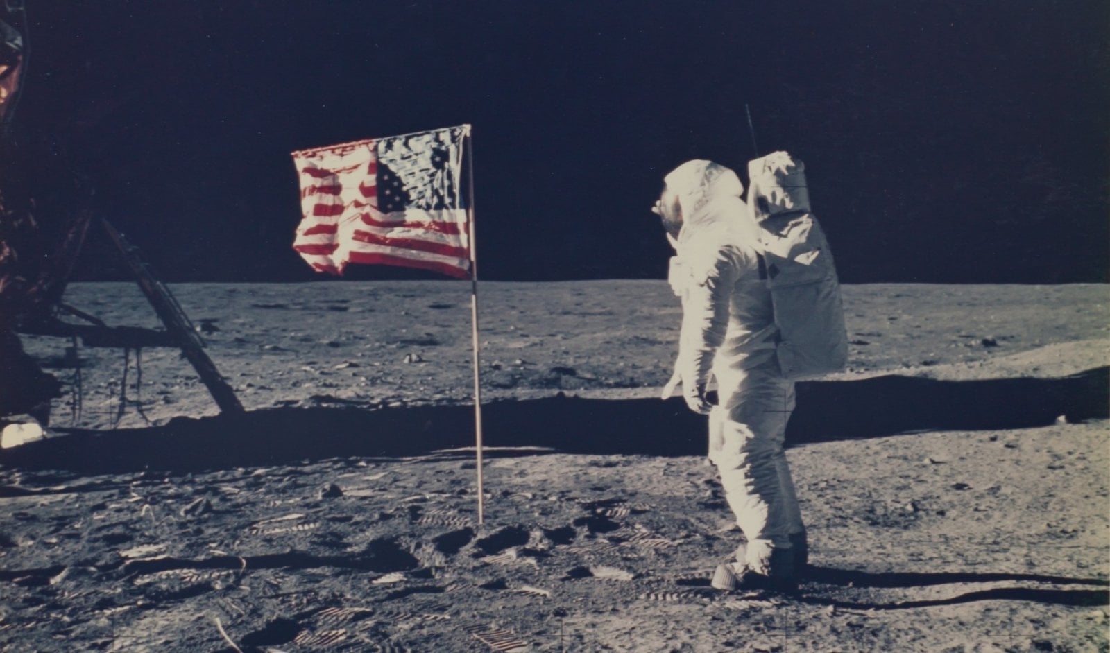 Astronaut mise Apollo 11 Buzz Aldrin na Měsíci