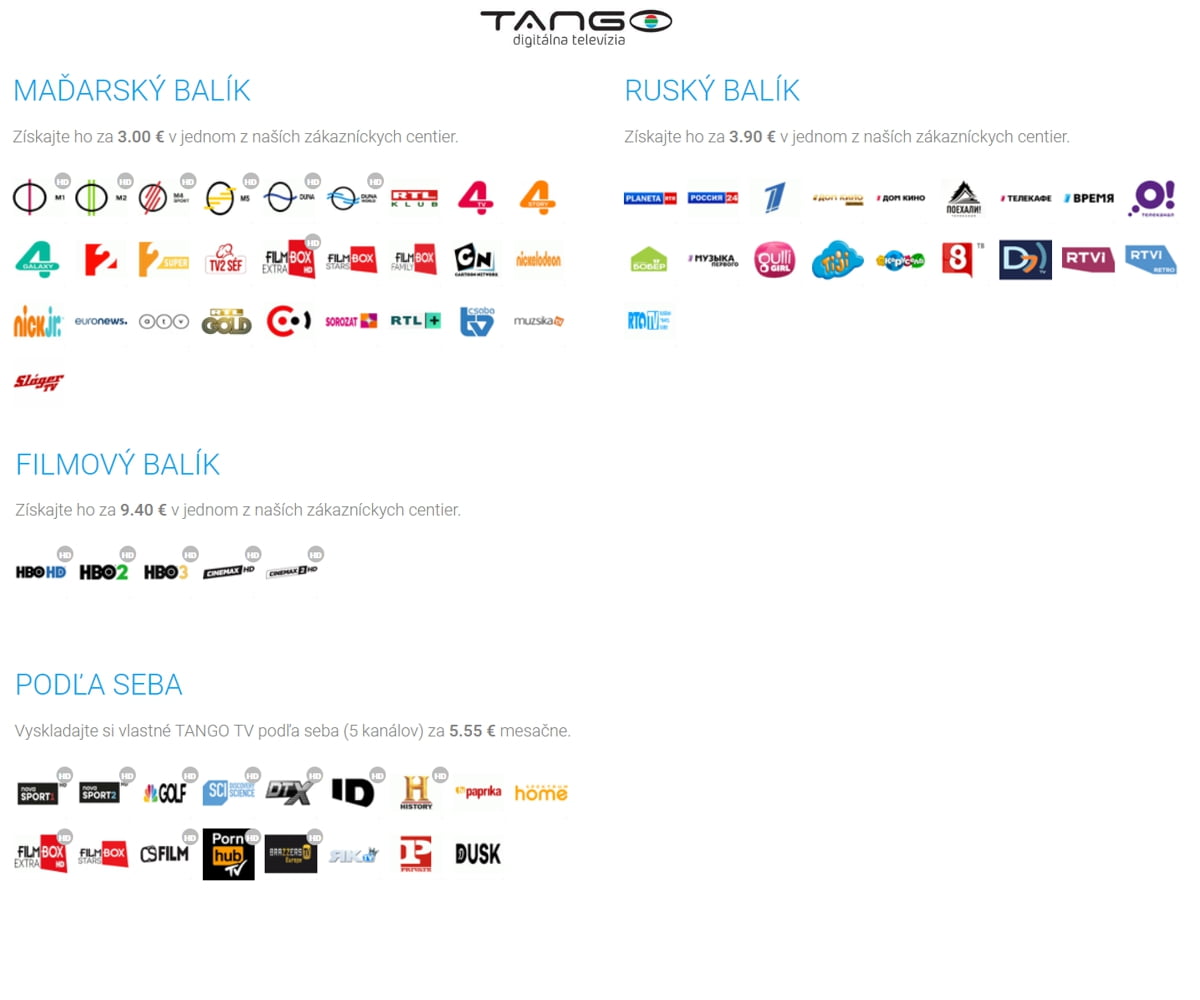 Programové nabídky Antik Telecom