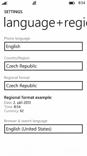 Máte v regionálním nastavení zvolenou češtinu?
