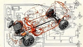 Náhledový obrázek - Srovnání elektrického vedení Seatu Ateca a Škody 1000 ukazuje, jak moc se auta od šedesátých let změnila