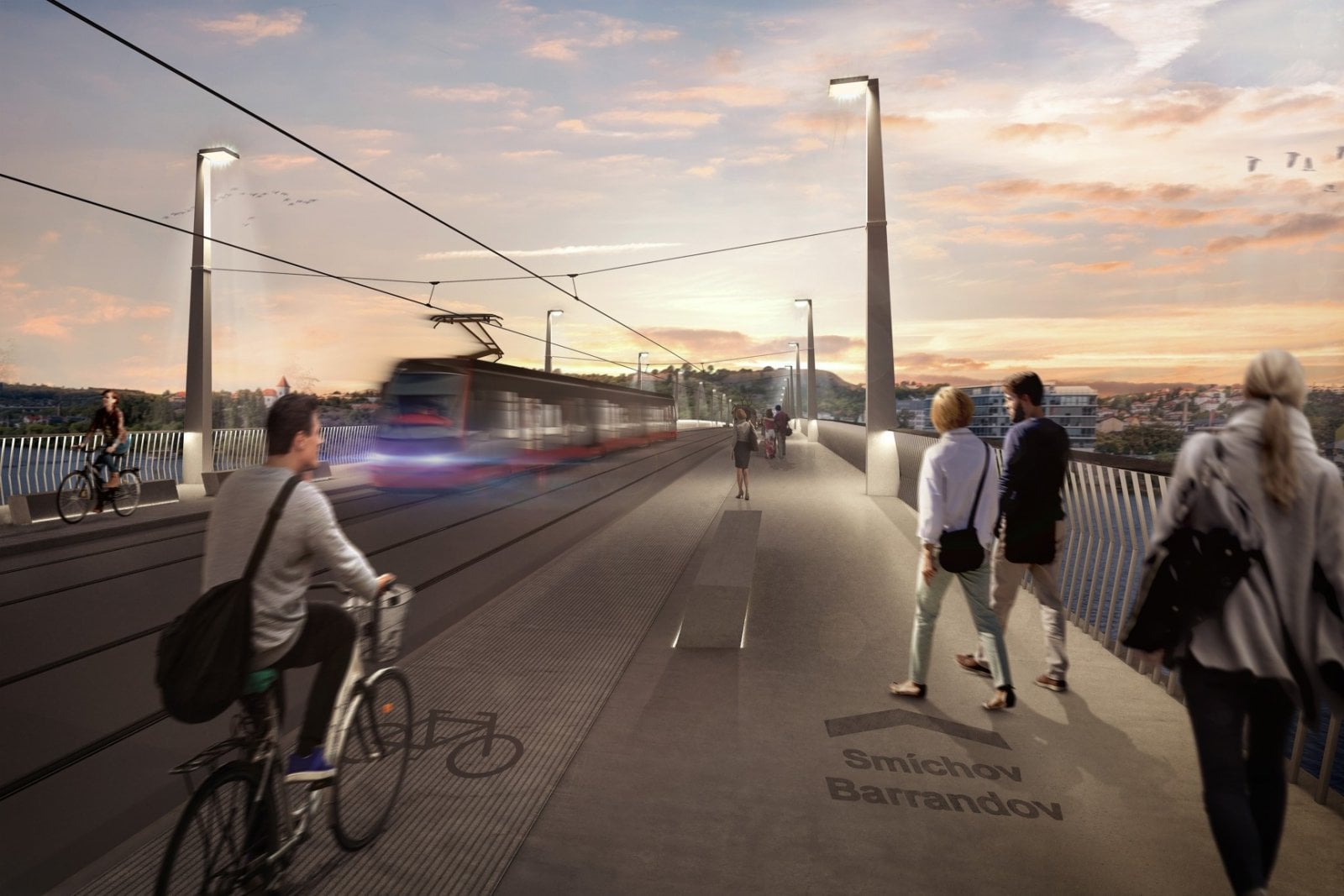 Vizualizace a stavba Dvoreckého mostu a socha Heavy Head Boy