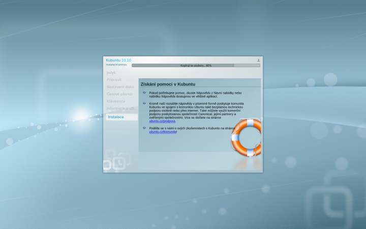 Kubuntu 10.10 - instalace 2