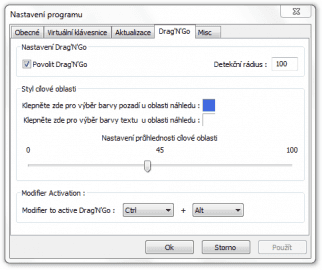 <p>Nastavení programu</p>