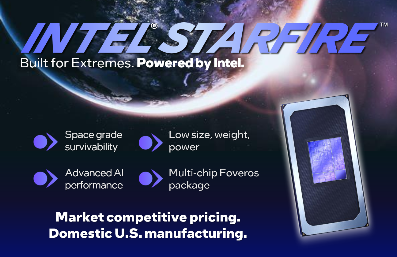 Procesor Intel Starfire pro vesmírné aplikace