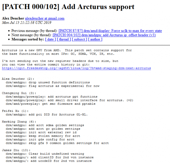 AMD Arcturus GPU ovladace Linux 2