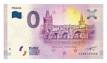 Nová eurobankovka s motivem Karlova mostu.