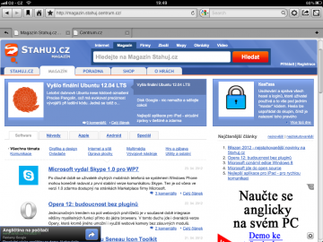 Mercury Browser nabízí především pokročilé funkce a pohodlné ovládání i v celoobrazovkovém režimu
