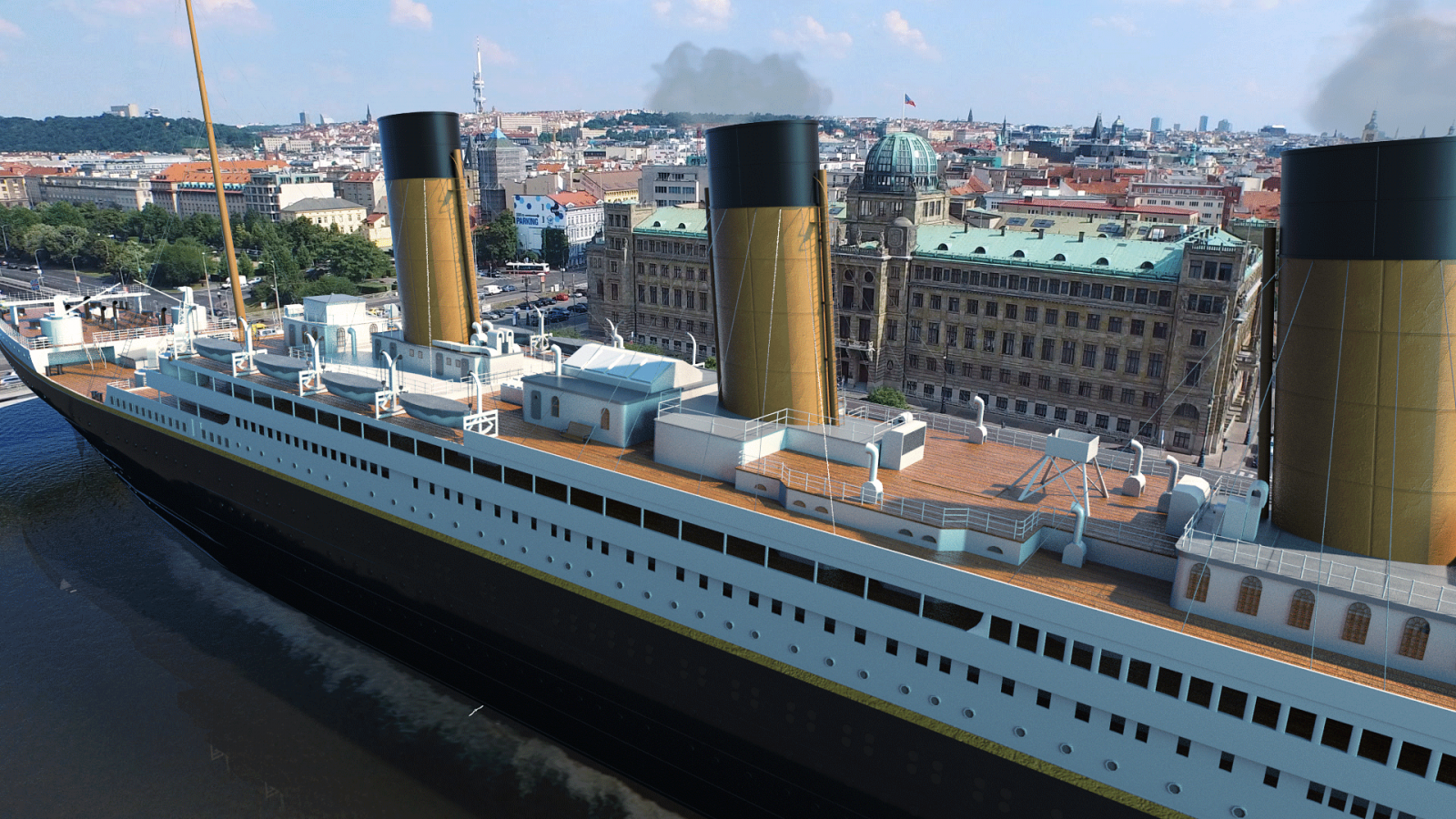 Titanic v Praze - 3D model pro vysílání na CNN Prima News